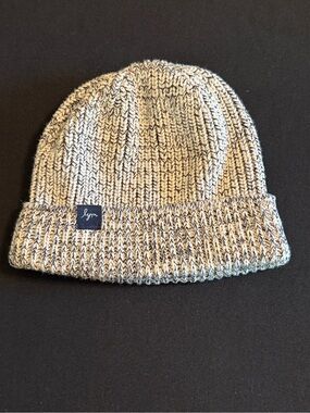 Love Your Melon Marled Beanie in Cream & Gray